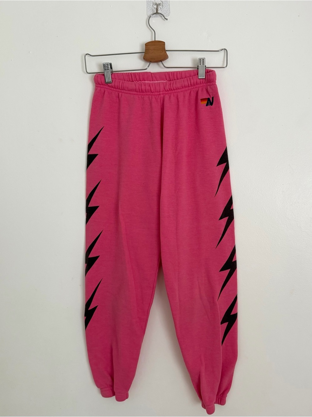 Aviator Nation Pink Lightning Bolt Sweatpants